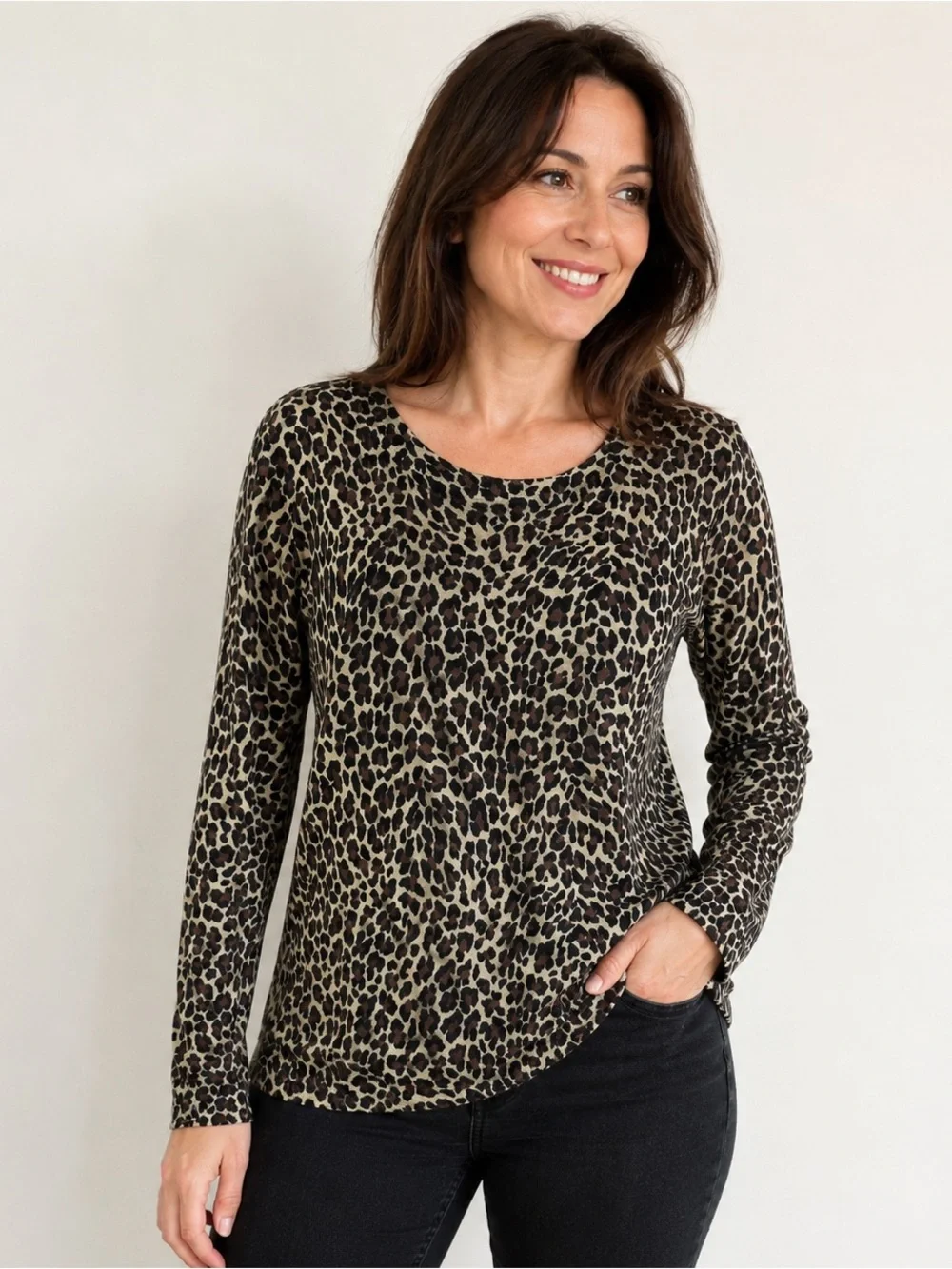 J.Crew Tippi Sweater in Leopard Womens M 100% Merino Wool Style #J6354 Preppy